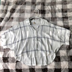 Plaid white crop top